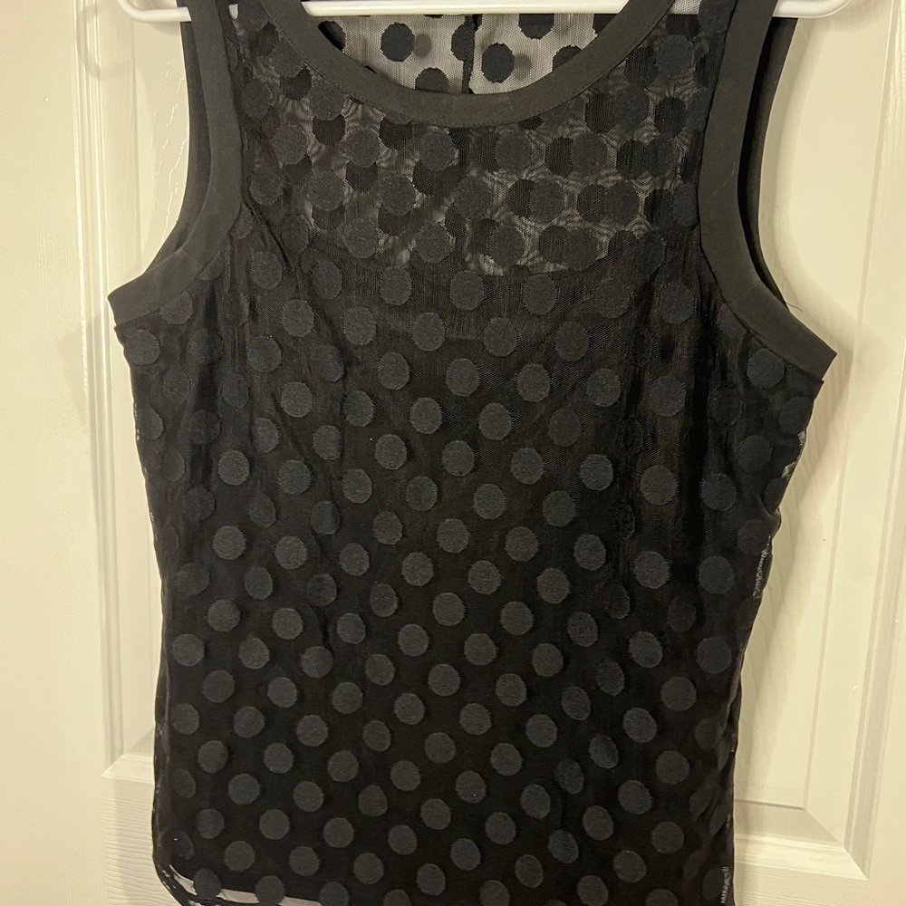 Elegant Black Polka Dot Women's Top